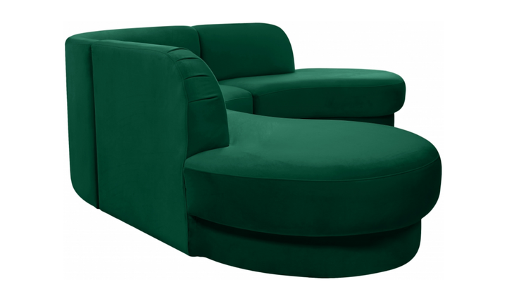 Meridian Furniture Rosa Velvet Upholstered 3pc.-Sectional Sofa