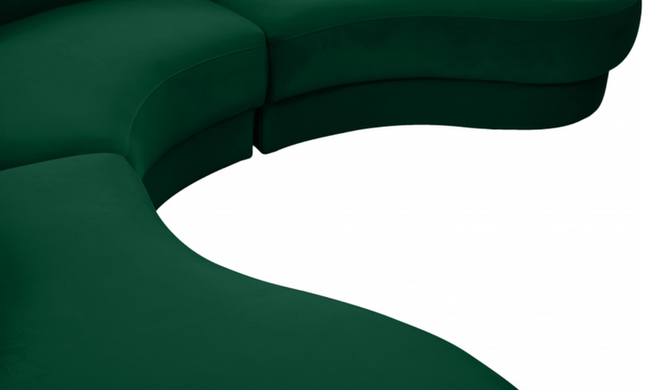 Meridian Furniture Rosa Velvet Upholstered 3pc.-Sectional Sofa