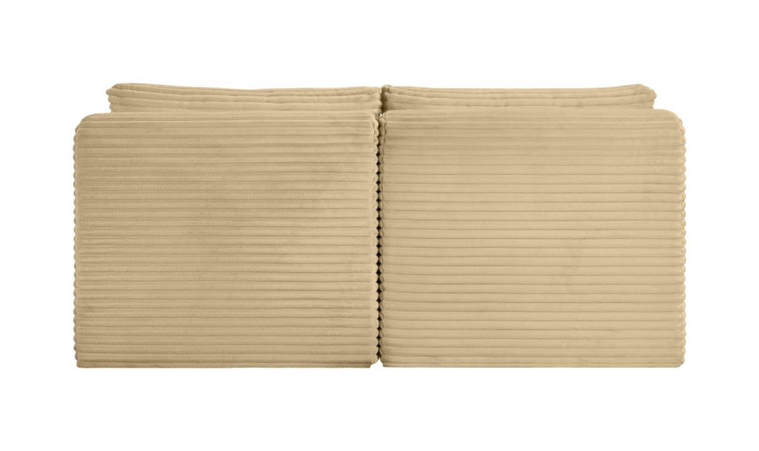 Meridian Furniture Shaggy Corduroy Performance Fabric Armless Modular Loveseat