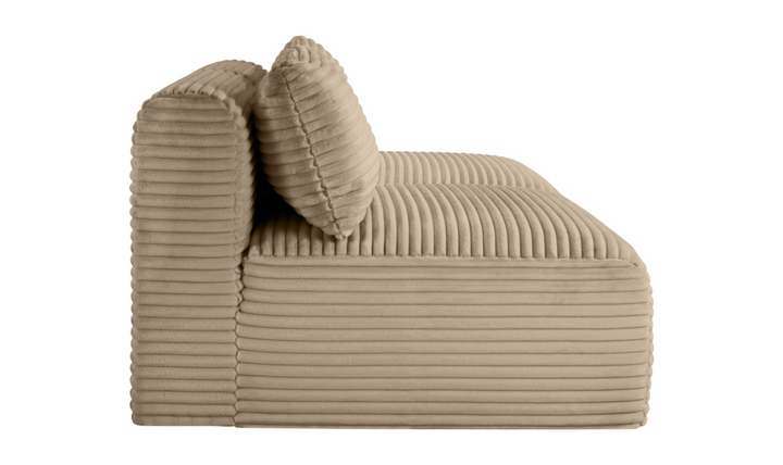 Meridian Furniture Shaggy Corduroy Performance Fabric Armless Modular Loveseat