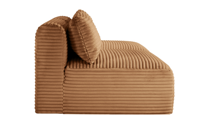 Meridian Furniture Shaggy Corduroy Performance Fabric Armless Modular Loveseat
