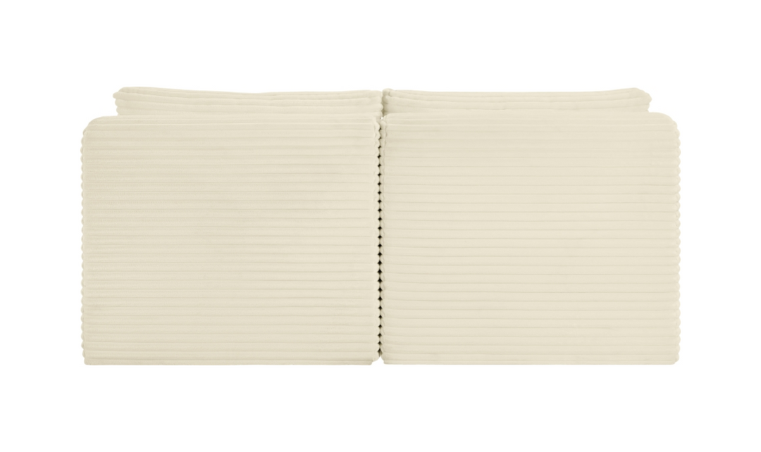 Meridian Furniture Shaggy 62" Corduroy Performance Fabric Upholstered Armless Modular Loveseat-Jennifer Furniture