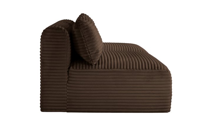Meridian Furniture Shaggy Corduroy Performance Fabric Armless Modular Loveseat