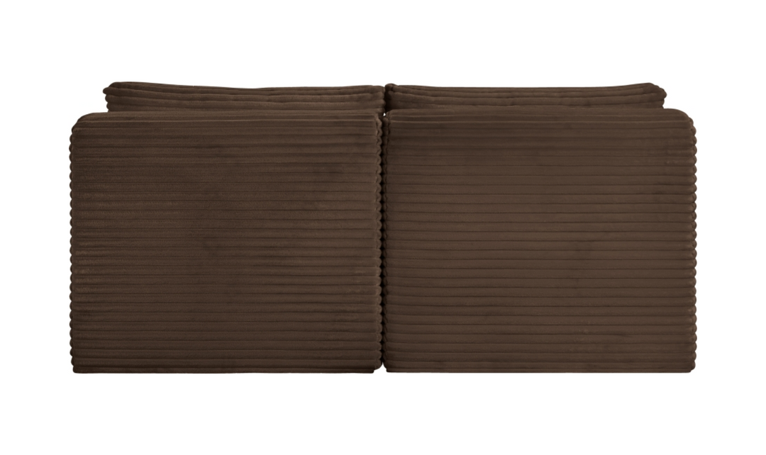 Meridian Furniture Shaggy Corduroy Performance Fabric Armless Modular Loveseat