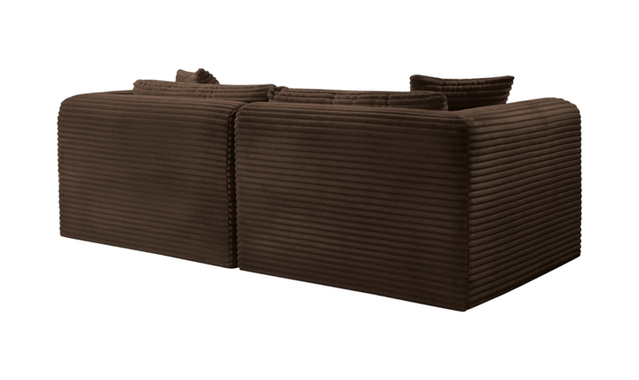 Meridian Furniture Shaggy Corduroy Performance Fabric Modular Loveseat