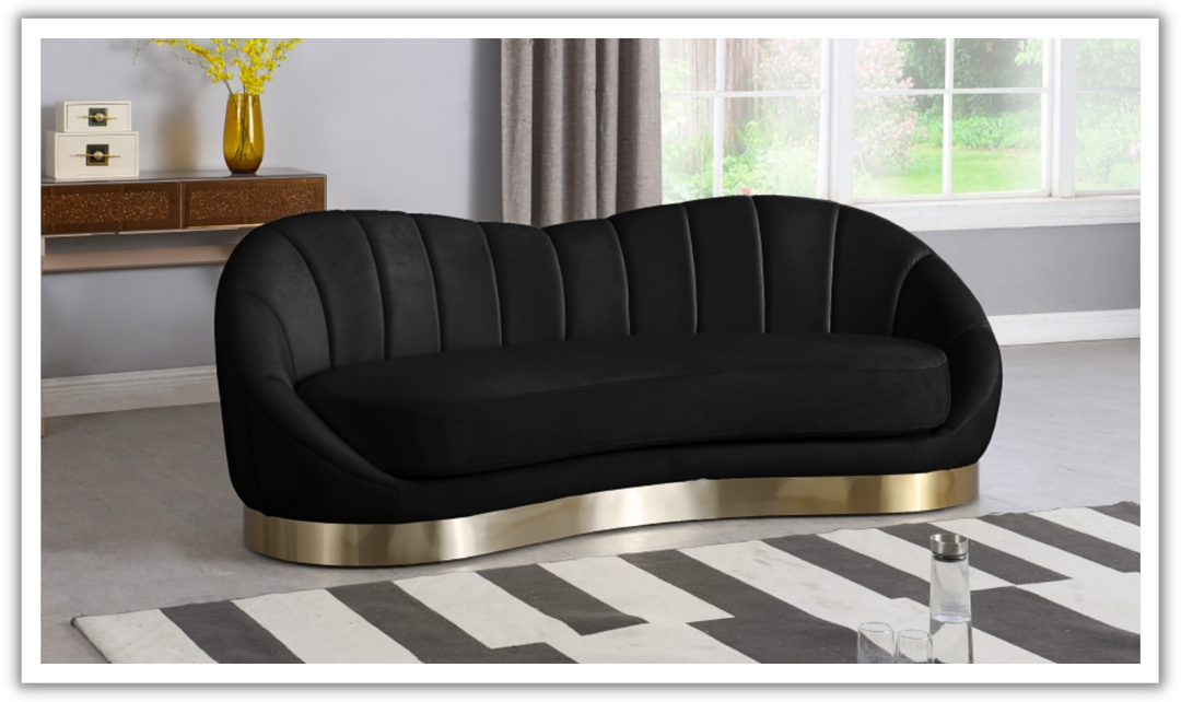Meridian Furniture Shelly Velvet Upholstered Sofa-Jennifer Furniture
