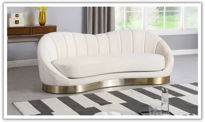 Meridian Furniture Shelly Velvet Upholstered Sofa-Jennifer Furniture