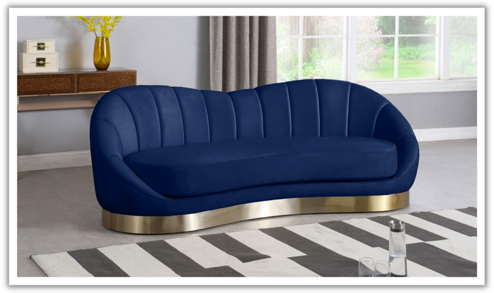 Meridian Furniture Shelly Velvet Upholstered Sofa-Jennifer Furniture