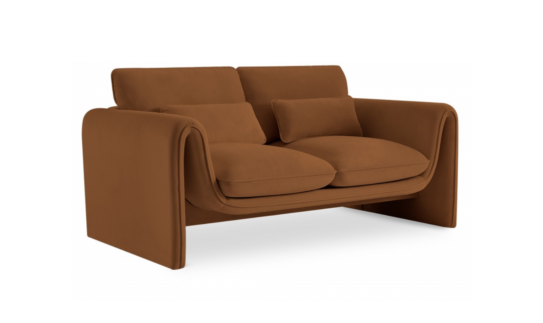 Meridian Furniture Sloan Velvet Fabric Upholstered Loveseat