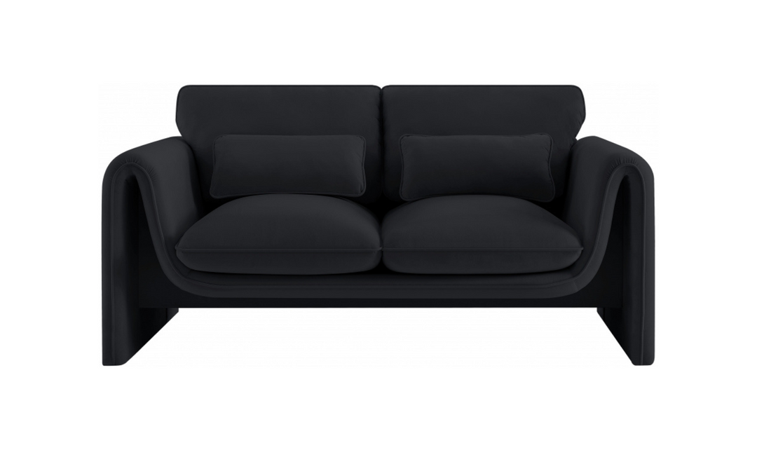 Meridian Furniture Sloan Velvet Fabric Upholstered Loveseat