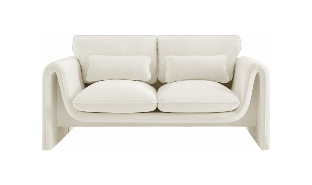 Meridian Furniture Sloan Velvet Fabric Upholstered Loveseat