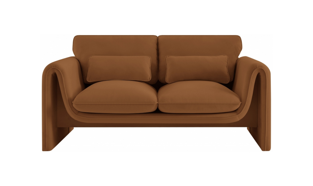 Meridian Furniture Sloan Velvet Fabric Upholstered Loveseat