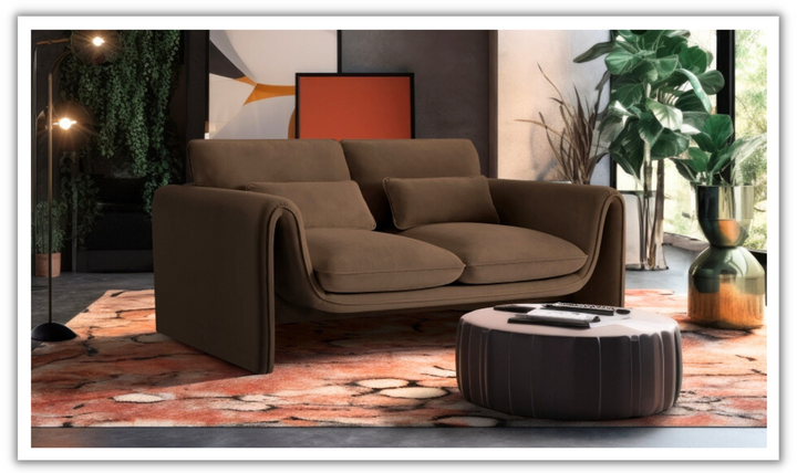 Meridian Furniture Sloan Velvet Fabric Upholstered Loveseat-jennifer furniture
