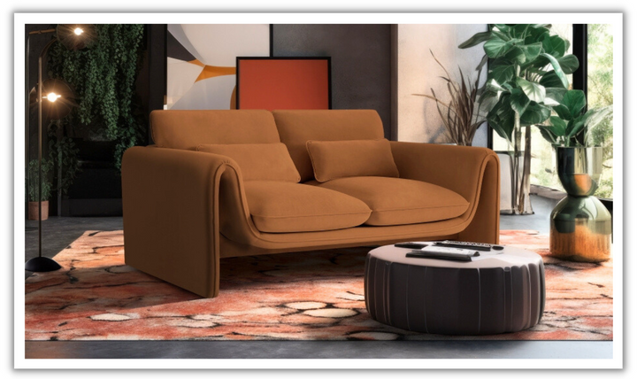 Meridian Furniture Sloan Velvet Fabric Upholstered Loveseat-jennifer furniture