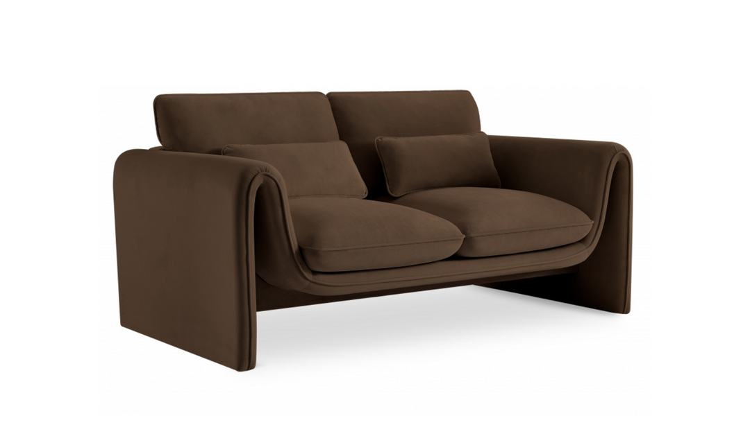 Meridian Furniture Sloan Velvet Fabric Upholstered Loveseat