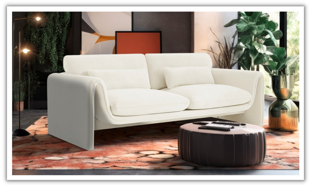 Meridian Furniture Sloan Velvet Fabric Upholstered Sofa-jennifer furniture