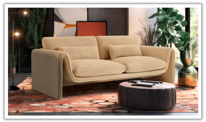 Meridian Furniture Sloan Velvet Fabric Upholstered Sofa-jennifer furniture