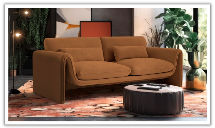 Meridian Furniture Sloan Velvet Fabric Upholstered Sofa-jennifer furniture