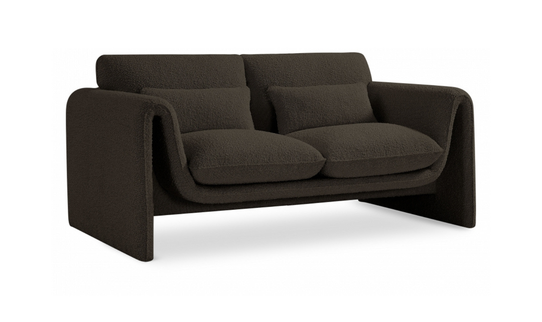 Meridian Furniture Stylus Boucle Fabric Upholstered Loveseat
