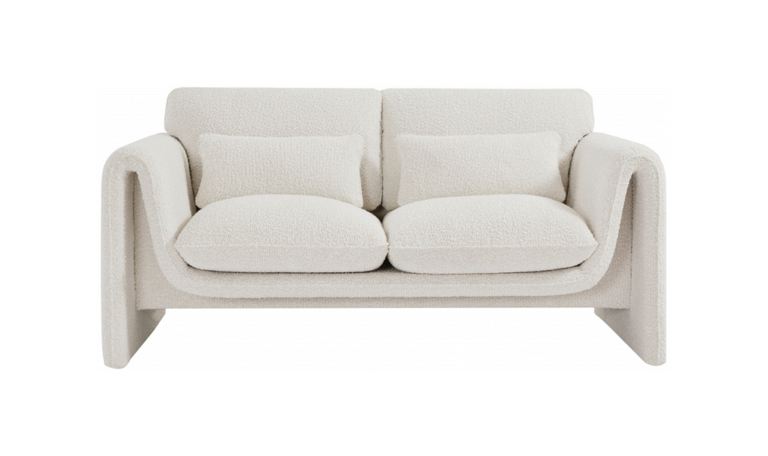 Meridian Furniture Stylus Boucle Fabric Upholstered Loveseat