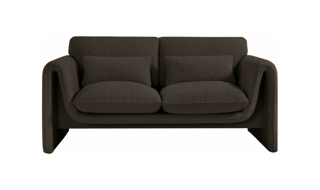 Meridian Furniture Stylus Boucle Fabric Upholstered Loveseat