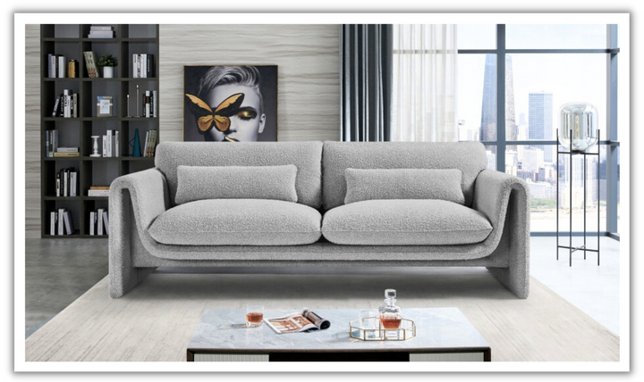 Meridian Furniture Stylus Boucle Fabric Upholstered Sofa