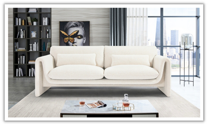 Meridian Furniture Stylus Boucle Fabric Upholstered Sofa