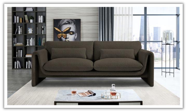Meridian Furniture Stylus Boucle Fabric Upholstered Sofa