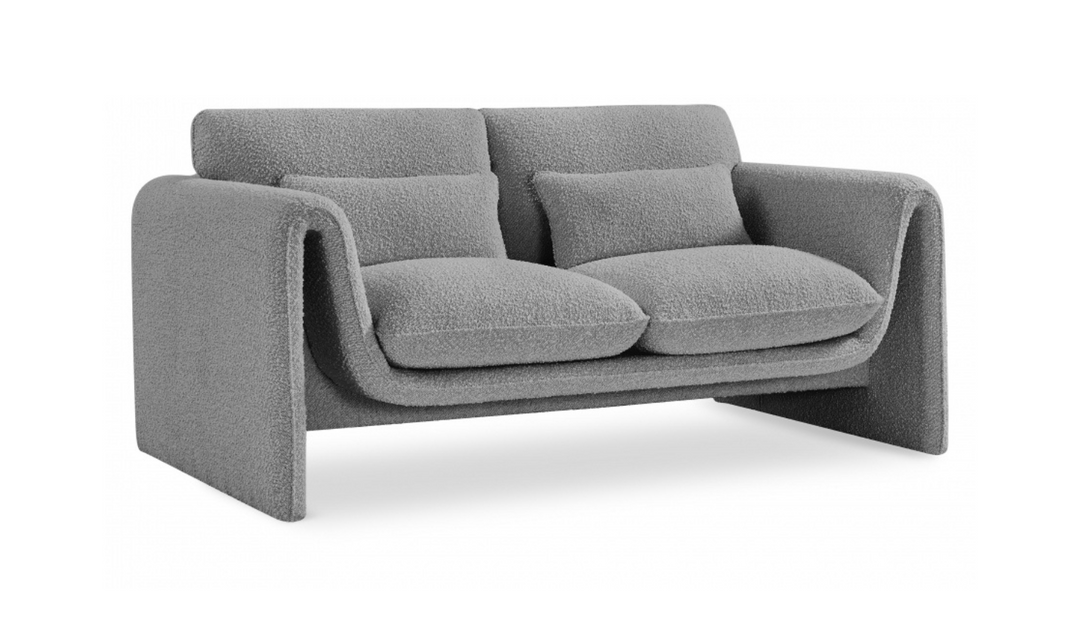 Meridian Furniture Stylus Boucle Fabric Upholstered Loveseat