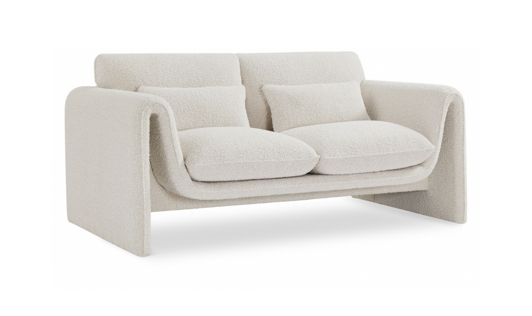 Meridian Furniture Stylus Boucle Fabric Upholstered Loveseat