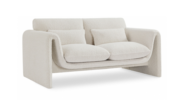 Meridian Furniture Stylus Boucle Fabric Upholstered Loveseat