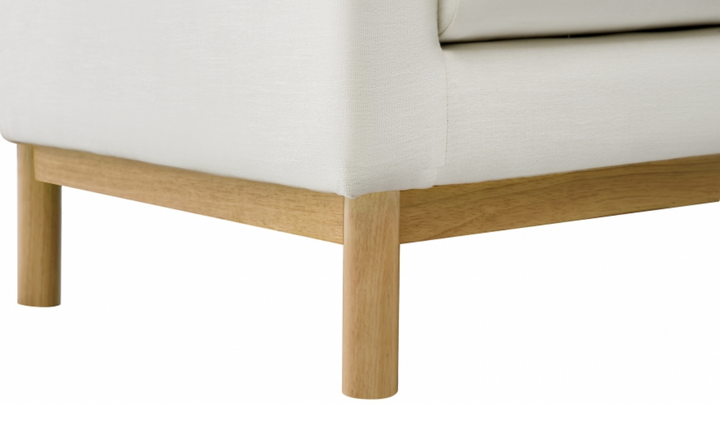 Meridian Langham Linen Textured Fabric Upholstered Sofa