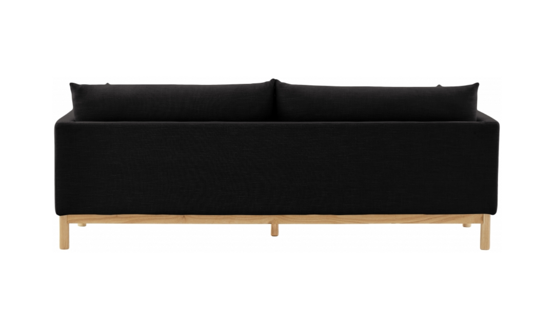 Meridian Langham Linen Textured Fabric Upholstered Sofa-Jennifer Furniture