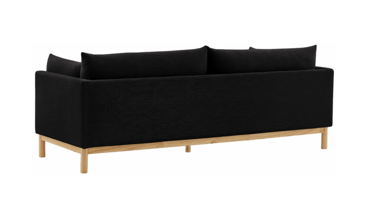 Meridian Langham Linen Textured Fabric Upholstered Sofa-Jennifer Furniture