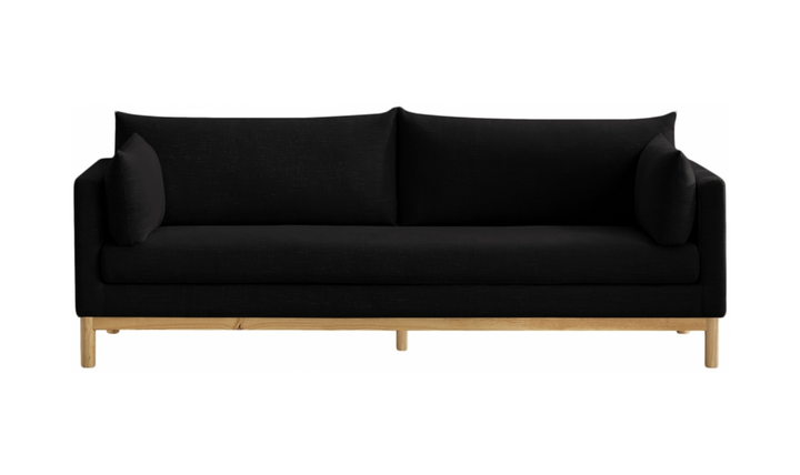 Meridian Langham Linen Textured Fabric Upholstered Sofa-Jennifer Furniture