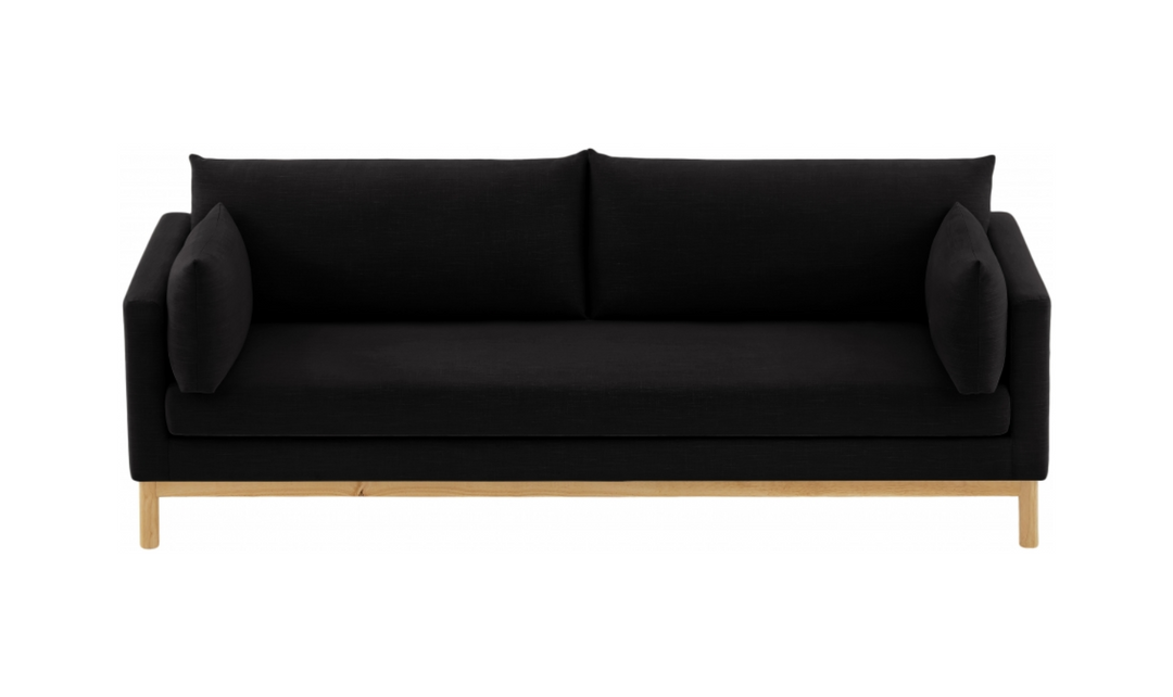 Meridian Langham Linen Textured Fabric Upholstered Sofa-Jennifer Furniture