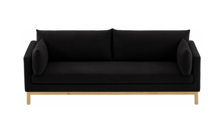 Meridian Langham Linen Textured Fabric Upholstered Sofa-Jennifer Furniture
