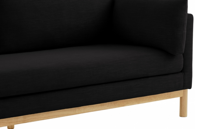 Meridian Langham Linen Textured Fabric Upholstered Sofa-Jennifer Furniture