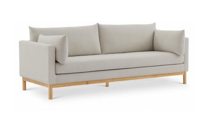 Meridian Langham Linen Textured Fabric Upholstered Sofa