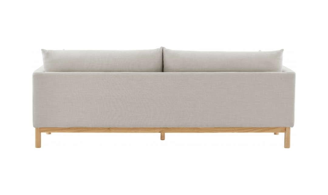 Meridian Langham Linen Textured Fabric Upholstered Sofa