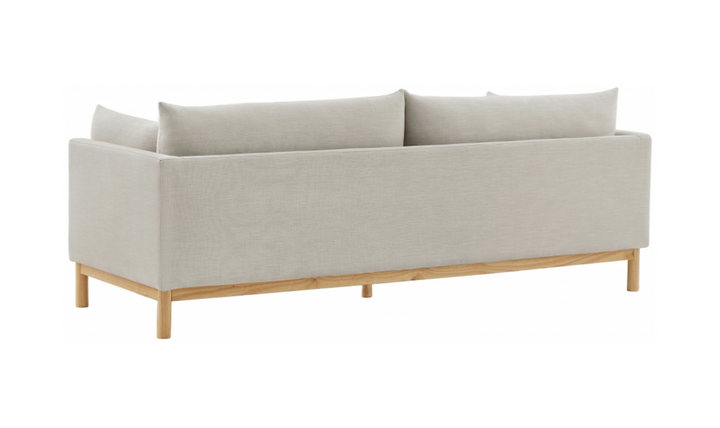 Meridian Langham Linen Textured Fabric Upholstered Sofa