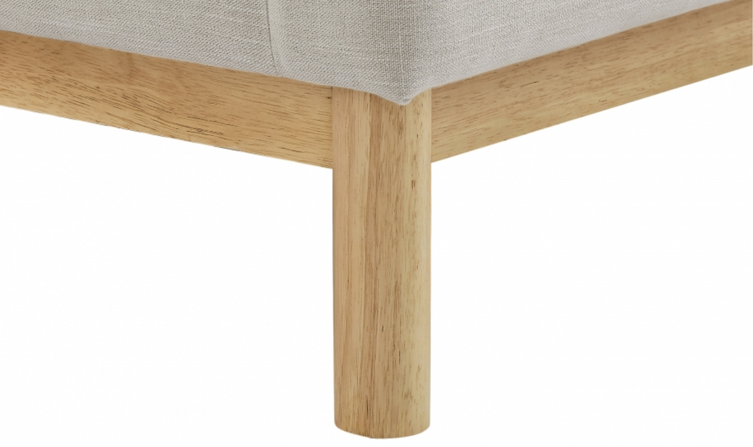 Meridian Langham Linen Textured Fabric Upholstered Sofa