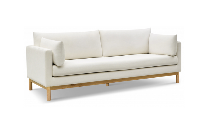 Meridian Langham Linen Textured Fabric Upholstered Sofa-Jennifer Furniture
