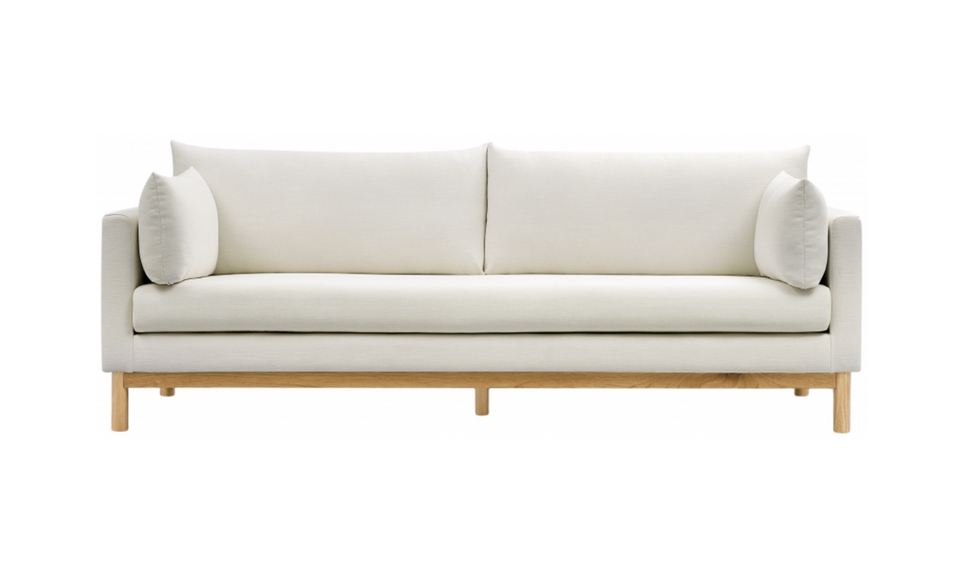 Meridian Langham Linen Textured Fabric Upholstered Sofa-Jennifer Furniture