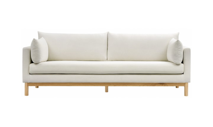 Meridian Langham Linen Textured Fabric Upholstered Sofa-Jennifer Furniture