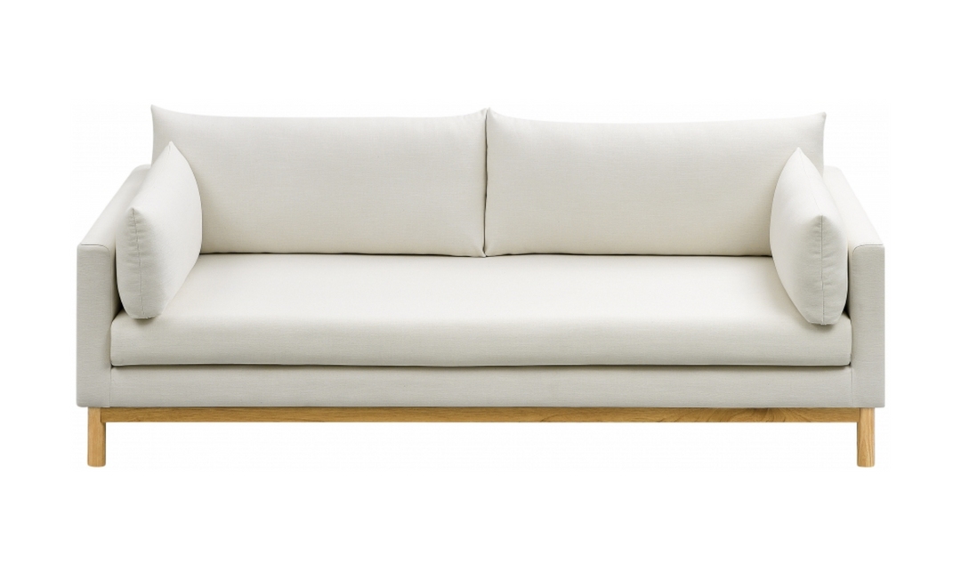 Meridian Langham Linen Textured Fabric Upholstered Sofa-Jennifer Furniture