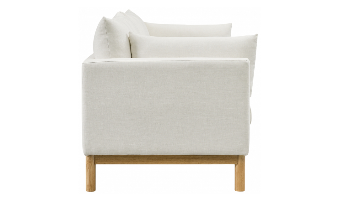 Meridian Langham Linen Textured Fabric Upholstered Sofa-Jennifer Furniture
