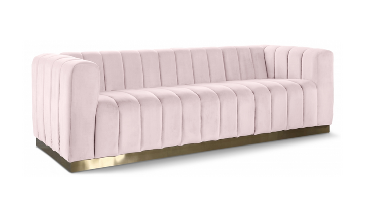 Meridian Furniture Marlon 3-Seater Velvet Tufted Sofa