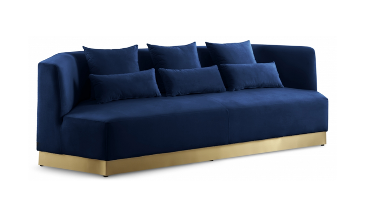 Meridian Furniture Marquis 3-Seater Velvet Upholstered Sofa-Jennifer Furniture