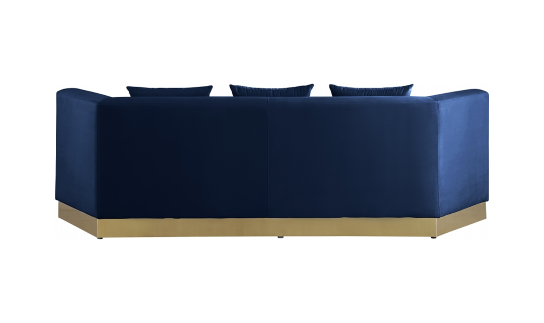 Meridian Furniture Marquis 3-Seater Velvet Upholstered Sofa-Jennifer Furniture